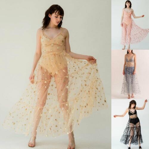 Women Fashion Swimwear Bikini Sequined Swim Cover Up Dress Lady Girls Beach Wear Cover-up Summer Long Dresses Sexy Bling