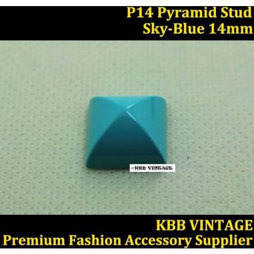 10PC Pyramid Stud Screwback Rock DIY Leathercraft P14 Sky-Blue