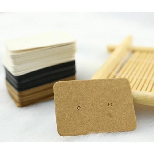 100PCS 3.5X2.5cm Multi Color Paper Cute Stud earring HangTag card custom logo cost extra Jewelry Display packing Card