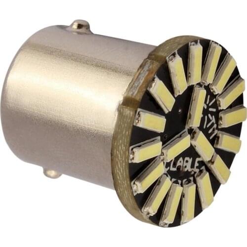 100PCS/lot 2017 Car led lighting lamp P21W P21/5w bay15d BA15S 1156 1157 19 leds SMD 4014 turn light lamp bulbs