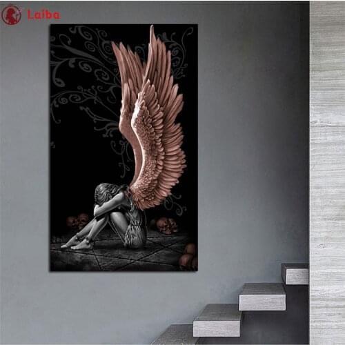 5D DIY Diamond Painting Angels And Demons cross stitch mosaic full square/round diamond embroidery rhinestone painting