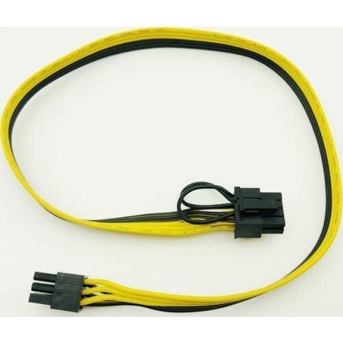 6Pin to 8Pin (6P+2P) Cable Server Power Conversion Board Video Card Module Wire Cable 60CM Splitter Cables for BTC Miner Mining