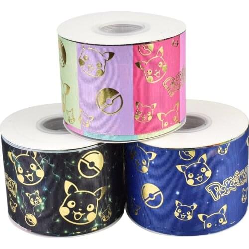 75mm 3inch Ribbon hsd-design custom Pattern on Grosgrain Ribbon