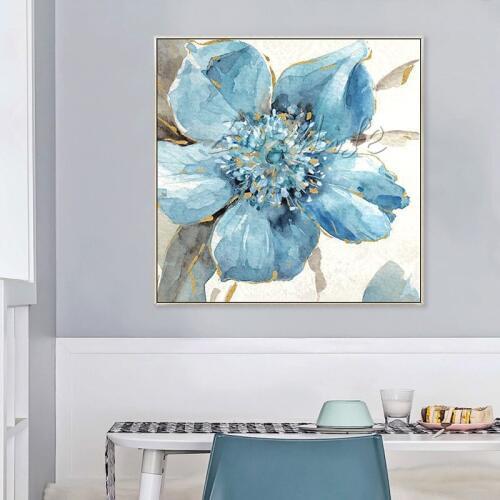 Abstract Blue Flower Painting Acrylic Hand Painting Large Wall Art Pictures on Canvas Painting Quadros Caudros Home Decor