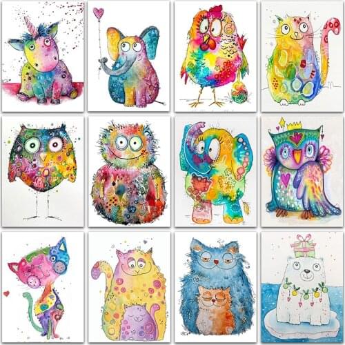 5D DIY Diamond Painting art abstract animals unicorn Cat Full Square&Round Diamond mosaic embroidery Cross stitch home decor