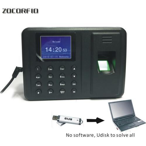 Free shipping Biometric Fingerprint Time Clock Recorder Attendance Employee Digital Electronic / English voice