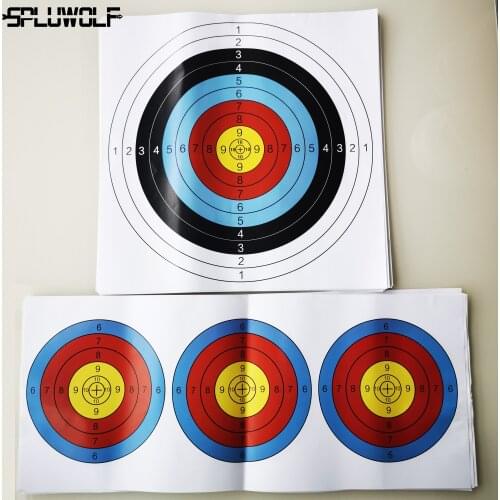 5 PCS 40*40 cm /25*60cm Professional Full Ring Single Archery Hunting Paper Stickers Shooting Target Paper