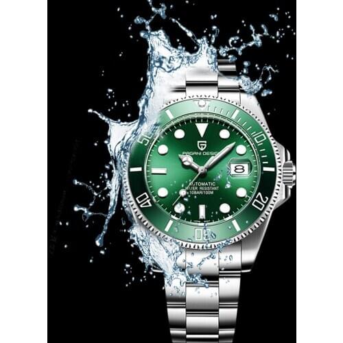 New PAGANI DESIGN 2020 Mens Automatic Watches Sapphire Mechanical Watches Stainless Steel Wristwatch Mens Waterproof Clock Male