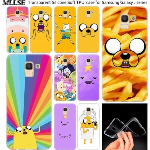 Hot Anime Adventure Time Soft Silicone Case For Samsung Galaxy J2Pro J4 J6 J8 2018 J3 J5 J7 2016 2017EU Prime CORE Plus Fashion