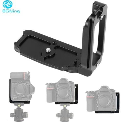 D850 Vertical Quick Release L Plate Bracket Holder Hand Grip Aluminum Alloy Mount for Nikon D850 SLR Camera for Arca-Swiss RRS