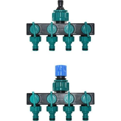 Garden tap water splitte 5/8" 4 way tap cranes irrigation watering connector Female G3/4 G1/2 G1 irrigation valve 1pcs