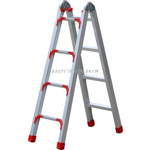 Aluminum Alloy Dual Purpose Ladder Household Folding Ladder Aluminum Alloy Joint Climbing Ladder Thickened Multifunctional Engin