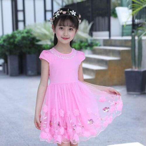 Summer Girls Dress Floral Kids Party Dress For Girls Cute Sweet Princess Dresses For Girls Teenage Clothes 4 6 8 10 12 13 Years