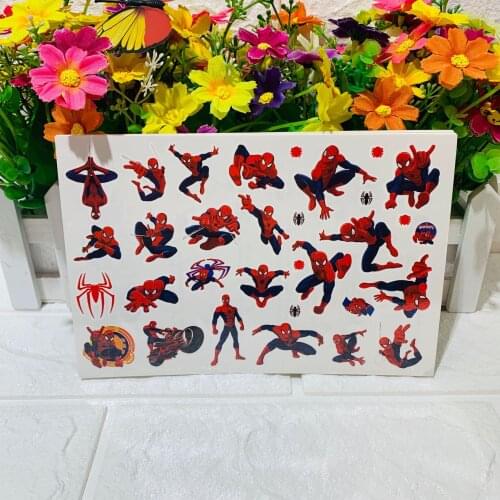 1 PC Tattoo Sticker Spider-Man Cartoon Tattoo Sticker Kids Birthday Party Gives Small Gifts