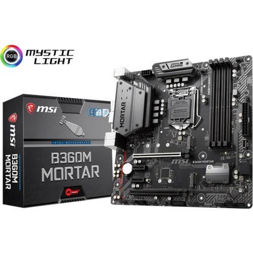 New MSI B360M Mortar original motherboard LGA 1151 DDR4 USB2.0 USB3.1 DVI HDMI 64GB B360 Desktop motherborad Free shipping
