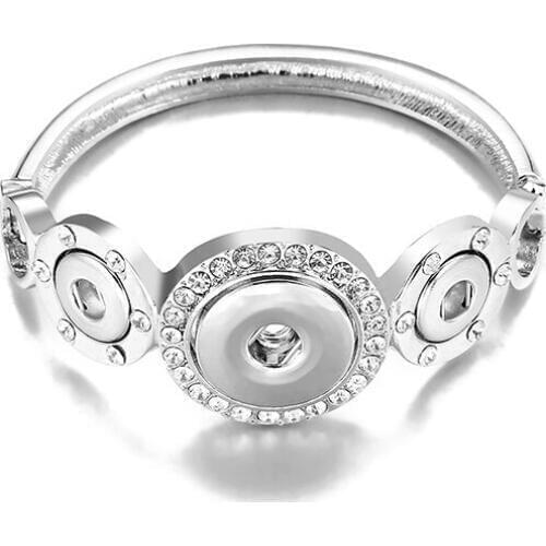 New arrival Metal 301 Vintage Fashion 3 Snaps Bracelets Bangle Interchangeable Charm Jewelry For Women Fit 12mm 18mm button