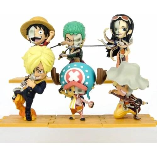 One Piece Freenys Hidden Dissectibles vol.1 Luffy Robin Sanji Zoro Chopper Usopp PVC Figures Toys 6pcs/set