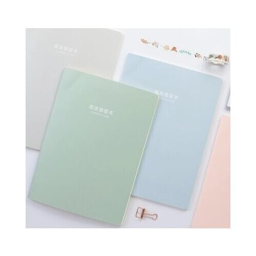 Simple Solid color Error correction book Notebook 2pcs free shipping