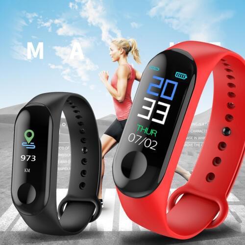 Sale M3 Sports Smart Bracelet Band Bluetooth LED Ip67 Waterproof Health Monitoring Men Women Unisex Smart Watch For Android Ios