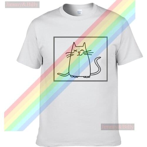 Schrodingers Cat Fat, Fat, Funny Cat Men Women Summer 100% Cotton Black Tees Male Newest Top Popular Normal Tee Shirts Unisex