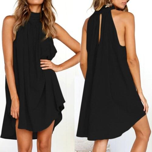 Chiffon Party Slim Midi Dress Womens Holiday Irregular Summer Dress Ladies Beach Sleeveless Elegant Party Dress vestido de mujer