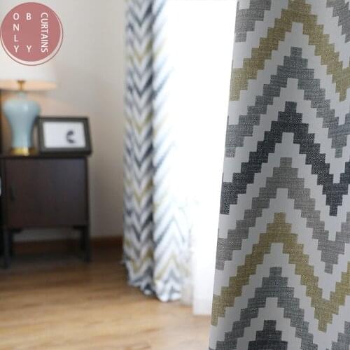 Modern Curtains for Living Dining Room Bedroom Simple High Precision Printing Curtainmorden Tulle Finished Product Customization