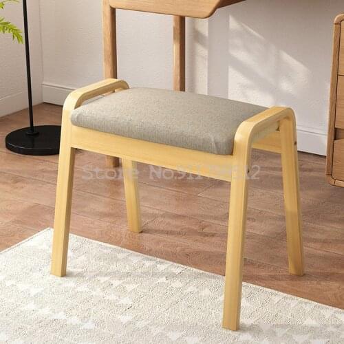 Dressing table stool modern minimalist makeup stool bedroom solid wood chair bedroom dressing chair Nordic home bench
