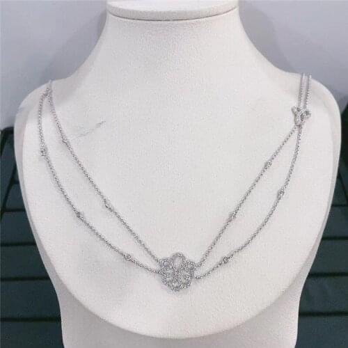 UMGODLY Fashion Brand Silver Color Arabesque Flower Pendant Adjustable Necklace 2021 Women Jewelry Gift