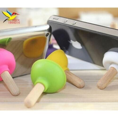 Mini Universal Flush toilet style Plunger Sucker Stand Holder For Cell Phone for iPhone for iPod Free Shipping 1000 piece