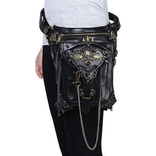Vintage Steampunk leather Steam Punk Retro Rock Gothic Retro Cosplay Battlegrounds Waist Bags Packs Victorian Women Men leg bag