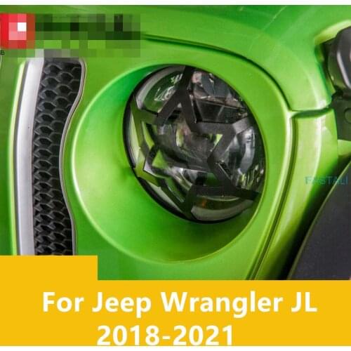 For Jeep Wrangler JL 2018-2021 Headlight protective cover Modified front headlight protection cover high quality Free shipping