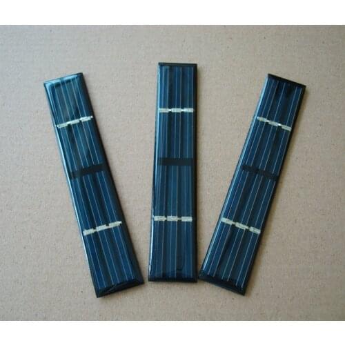 10pcs Epoxy Solar Panel 3V 50mA 0.15W solar cell panels Polycrystalline solar cells For DIY charger 107*20*2.8mm