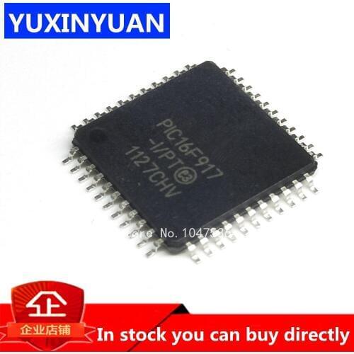 10PCS/LOT PIC16F917-I/PT PIC16F917 16F917 QFP44 8-bit microcontroller - MCU 14KB FL 352R 36 I/O