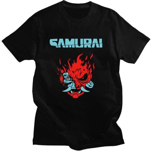 14 Color Vintage Samurai Retro Japanese Gaming 2077 Art Game T Shirt 100% Cotton Soft High Quality Cloth Tee Tops