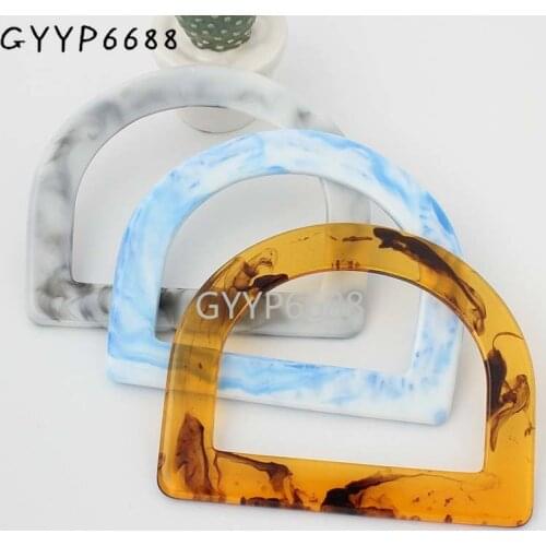 2-10-30 pieces 3 colors resin bag handle purse 13x11cm handbag tote bag handle fashion top handles parts