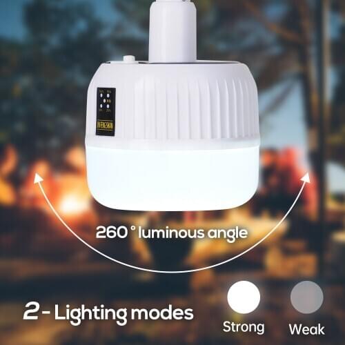 2pcs Solar Powered Rechargeable Lights for Home Shed Barn Indoor Outdoor Emergency Hiking Tent Reading Camping Night Work Light