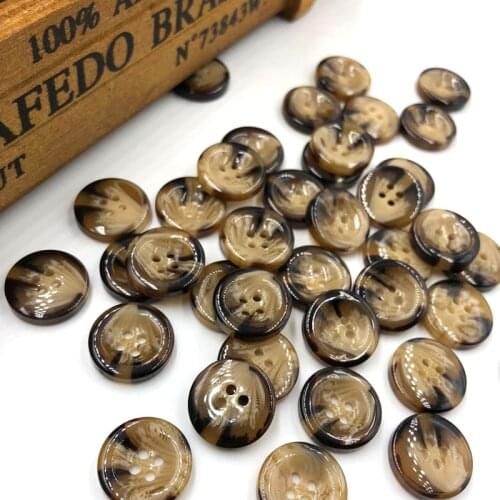 20PCS Mix 18mm Resin Retro Overcoat Buttons Garment Sewing Accessories DIY Crafts PT201