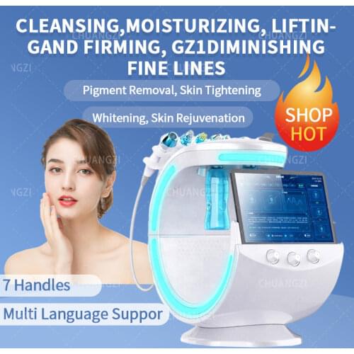 2020 NEW! Intelligent ice blue hydrafacial machine oxygen jet Aqual peeling with 10 million pixel skin analzyer rf fractional