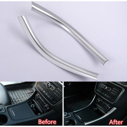 2x Auto Car Console Air Conditioner Adjust Button Switch Panel Side Trim Cover Styling Cover For Mercedes Benz CLA GLA Class A