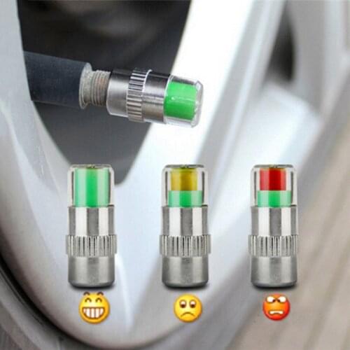 4pcs Car Tire Pressure Gauge Indicator Alert Monitoring Valve Cap Sensor Tire Pressure Indicator Car Tire Accessories Dropship