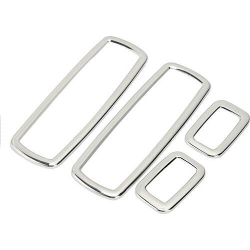4pcs/Set ABS Chrome Trim Window Buttons Decoration Armrest Trim For Jeep Grand Cherokee 2014 Dodge Journey Auto Accessories