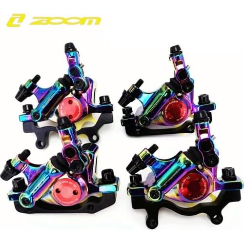 Colorful XTECH Mountain Bike Hydraulic Disc Brake Road Bike Line Pulling Hydraulic Brakes Calipers MTB Rainbow Front Rear Brake