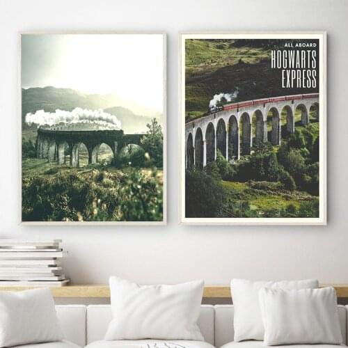 Harry Express Poster Steam Train Picture Canvas Prints Magical Wall Art Decor Kids Room Decoration Paintings