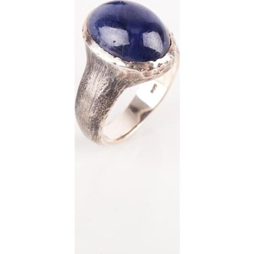 UM US JEWELRY Sapphire Cubic Zirconia 925 Sterling Silver Men Ring