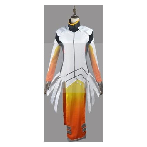 Customize Overwatch Angela Ziegler Mercy Cosplay Costume Outfit