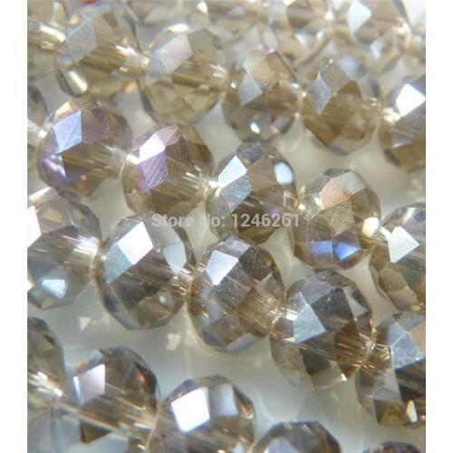 Beautiful Charming 4x6mm Faceted Grey Crystal Jadem Loose Beads Fashion Jewelry For Necklace Bracelet Natural Stone 95pc G0006