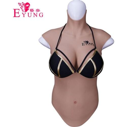 L-E Cup High End 7th Generation No Oil Realistic Shemale Half Body Fake Boobs False Breast Forms Tits Enhancer Crossdresser