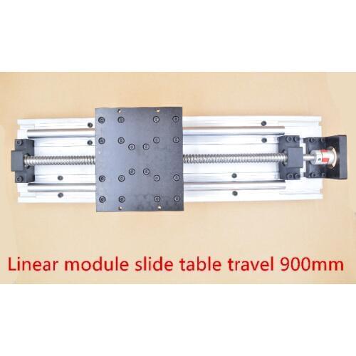 Linear module straight slipway cnc guide ball screw slide table travel 900mm