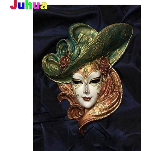 Mask diamond painting,full,square,round abstract woman hat diamond embroidery mosaic diamond stitch 5d diy handwork home decor