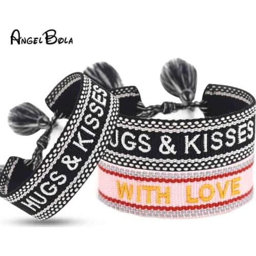 Fashion Womens Friendship Charm Lucky Bracelet Size Adjustable Embroidery Tassel Bracelet Retro Couple Braided Bracelet Jewelry